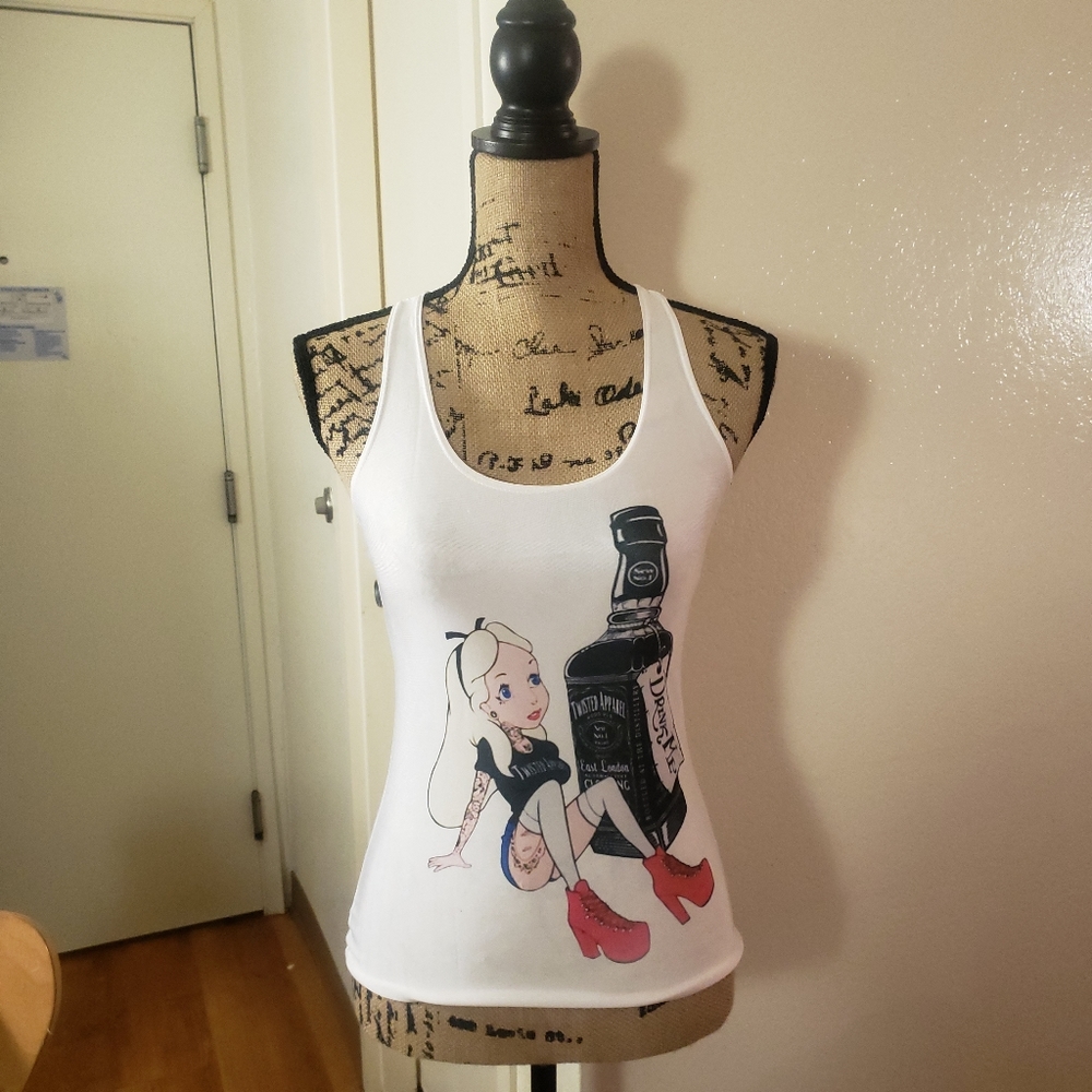 Alice through the looking glass Printed tank top